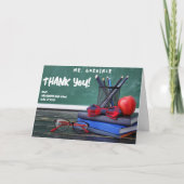 Carte De Remerciements Chalkboard Classe Appréciation de l'enseignant (Devant)