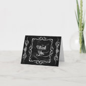 Carte De Remerciements Chalkboard Style Rustique Swirl Remerciements Cart (Devant)