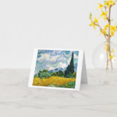 CARTE DE REMERCIEMENTS "CHAMP DE BLÉ" DE VAN GOGH (Fleur jaune)