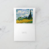 CARTE DE REMERCIEMENTS "CHAMP DE BLÉ" DE VAN GOGH (Intérieur)
