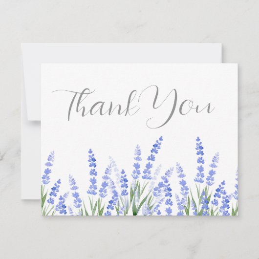 Carte De Remerciements Champ de Lavande 2 (Devant)