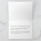 Carte De Remerciements Champagne Bow Winter Neutral Elegant Folding (Intérieur)