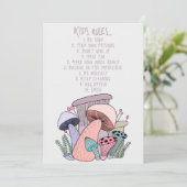 Carte De Remerciements Champignons Chasseur Champignons Et Règles Pour En (Debout devant)