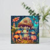 Carte De Remerciements Champignons de grenouille mignon magiques (Debout devant)