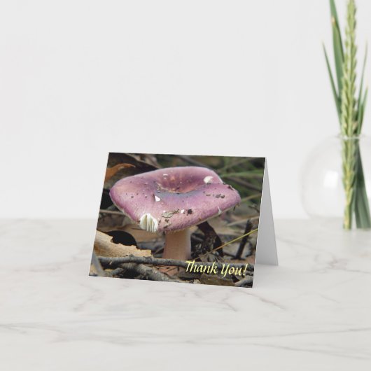 Carte De Remerciements Champignons violets (Devant)