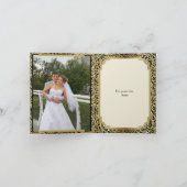 Carte De Remerciements Chandelier Art Déco noir, remerciement de mariage  (Intérieur)