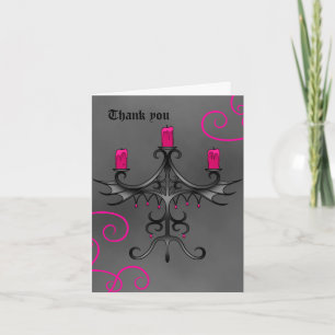 Carte De Remerciements Chandelier gothique de mariage remerciement