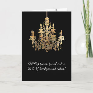 Carte De Remerciements Chandelier PixDezines/DO-IT-YOURSELF couleur arriè