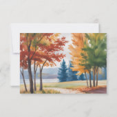 Carte De Remerciements Changement rustique du Mariage Feuille (Dos)