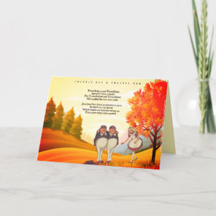 Carte De Remerciements Chanson d'anniversaire de Tweetle Dee Dum dans Loo