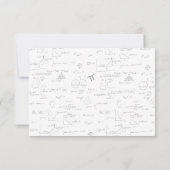 Carte De Remerciements Chapeau de remise de diplôme de mathématiques noir (Dos)