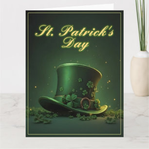 Carte De Remerciements Chapeau et motif de trèfle de la Saint-Patrick