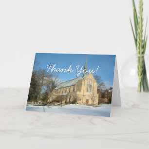 Carte De Remerciements Chapelle Harbison en hiver au Grove City College