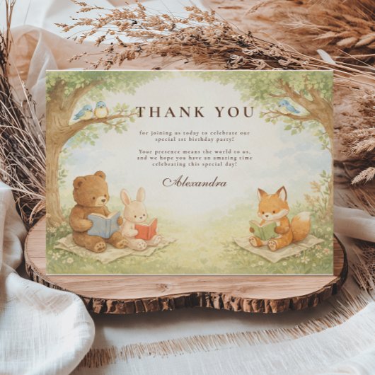 Carte De Remerciements Chapter Two Little Reader Birthday