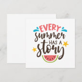Carte De Remerciements Chaque été a une histoire, Aventures d'été (Devant / Derrière)