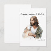 Carte De Remerciements Chaque mouton compte pour le berger (Devant / Derrière)