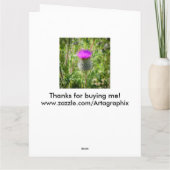 Carte De Remerciements Chardon écossais (Dos)