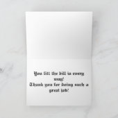 Carte De Remerciements Chargé de bus scolaire (Intérieur)