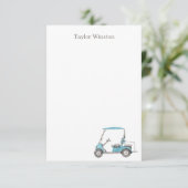 Carte De Remerciements Chariot de golf à aquarelle (Debout devant)