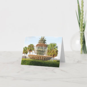 Carte De Remerciements Charleston SC Pineapple Fountain, Waterfront Park