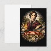 Carte De Remerciements Charlotte Brontë (Devant / Derrière)