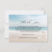 Carte De Remerciements Charm Beach Ocean View Photo In Love Memory (Devant)
