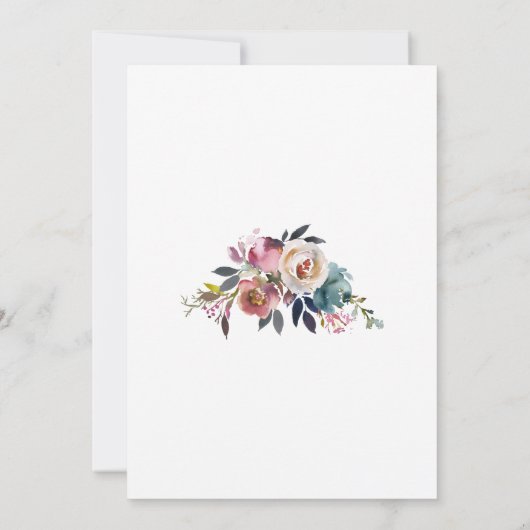 Carte De Remerciements Charmant bébé photo croix d'or baptême (Dos)