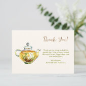 Carte De Remerciements CHARMANT Chamomile Tea Party (Debout devant)