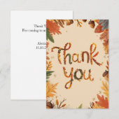 Carte De Remerciements Charmant Charme Whimsical Automne automne (Devant / Derrière)