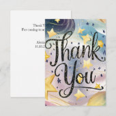 Carte De Remerciements Charmante Météor Céleste (Devant / Derrière)