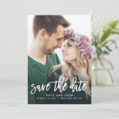 Carte De Remerciements Charme Brossé Couleur modifiable Enregistrer La Ca (Debout devant)