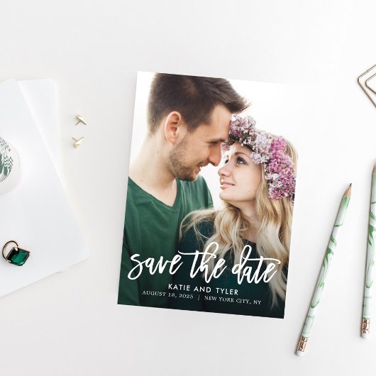 Carte De Remerciements Charme Brossé Couleur modifiable Enregistrer La Ca