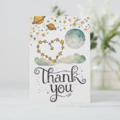 Carte De Remerciements Charme mystique Ciel céleste (Debout devant)