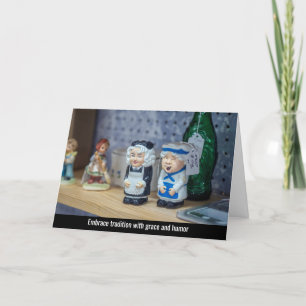 Carte De Remerciements Charme vintage - Ensemble de Figurine Chef & Maid