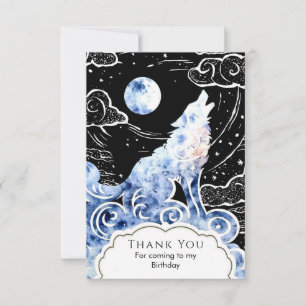 Carte De Remerciements Charming Kids' Anniversaire Loup