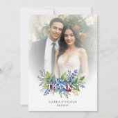 Carte De Remerciements Charming Romantic Floral & Transparency Overlay (Devant)