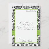 Carte de remerciements Chartreuse, blanc, noir de (Dos)