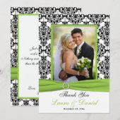 Carte de remerciements Chartreuse, blanc, noir de (Devant / Derrière)