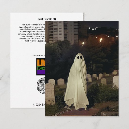 Carte De Remerciements Chasse aux fantômes no 34 (Devant / Derrière)