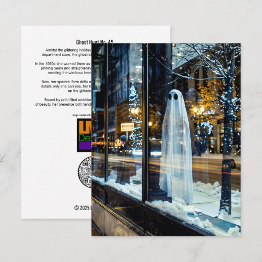 Carte De Remerciements Chasse aux fantômes no 45 (Devant / Derrière)
