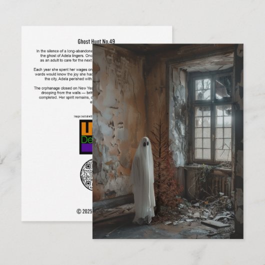 Carte De Remerciements Chasse aux fantômes no 49 (Devant / Derrière)