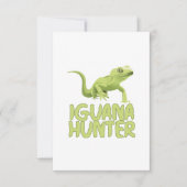 Carte De Remerciements Chasseur d'Iguana (Devant)