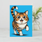 Carte De Remerciements chat (Debout devant)