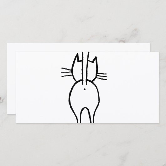 Carte De Remerciements chat (Devant / Derrière)