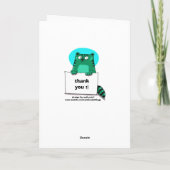 Carte De Remerciements chat avec l'illustration de style dessin animé de  (Dos)