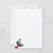 Carte De Remerciements Chat coloré mignon (Dos)