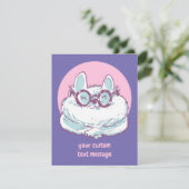 Carte De Remerciements chat de bande dessinée drôle et grassouillet (Debout devant)