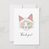 Carte De Remerciements Chat de liaison (Devant)