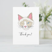 Carte De Remerciements Chat de liaison (Debout devant)