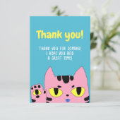 Carte De Remerciements Chat de poche extraterrestre (Debout devant)